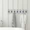Flash Furniture Daly Wall Mounted 34in White Wash Solid Pine Wood Storage Rack with 7 Hooks HGWA-SCR-7-WHWSH-GG - alternate 8